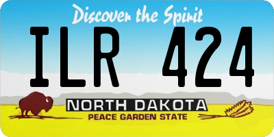 ND license plate ILR424