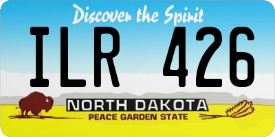 ND license plate ILR426