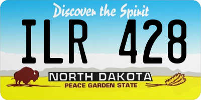 ND license plate ILR428