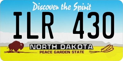 ND license plate ILR430