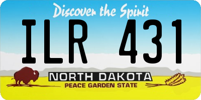 ND license plate ILR431