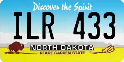 ND license plate ILR433