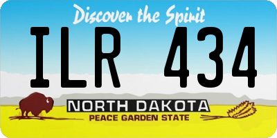 ND license plate ILR434