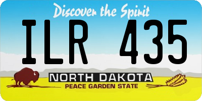 ND license plate ILR435