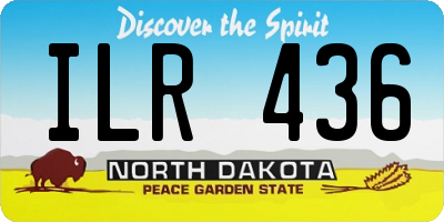 ND license plate ILR436