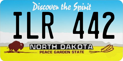 ND license plate ILR442