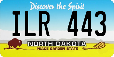 ND license plate ILR443