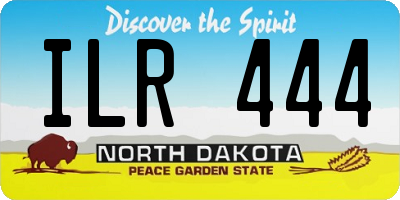 ND license plate ILR444