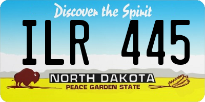 ND license plate ILR445