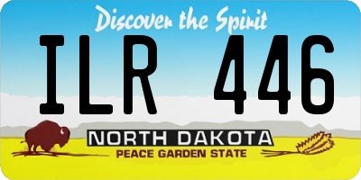 ND license plate ILR446
