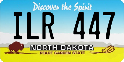 ND license plate ILR447