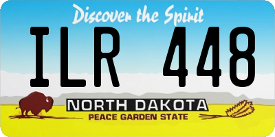 ND license plate ILR448