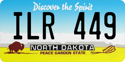 ND license plate ILR449