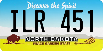 ND license plate ILR451