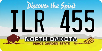 ND license plate ILR455