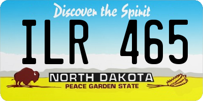 ND license plate ILR465