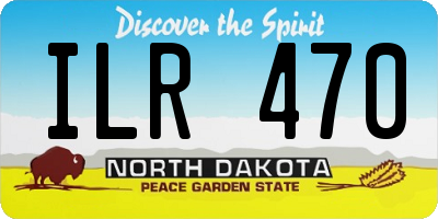 ND license plate ILR470