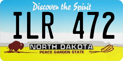 ND license plate ILR472