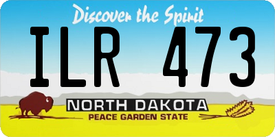 ND license plate ILR473