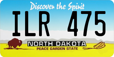 ND license plate ILR475