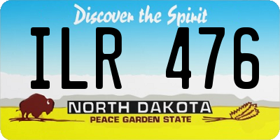ND license plate ILR476