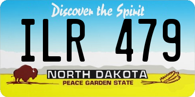 ND license plate ILR479