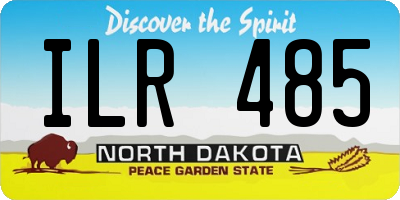 ND license plate ILR485