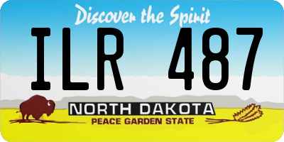 ND license plate ILR487