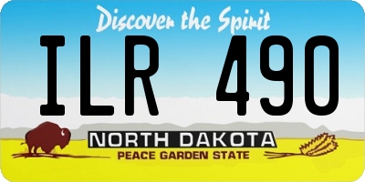 ND license plate ILR490