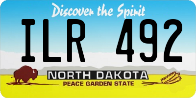 ND license plate ILR492