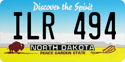 ND license plate ILR494