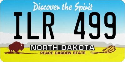 ND license plate ILR499