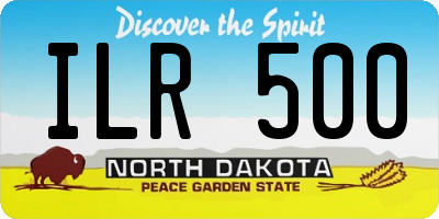 ND license plate ILR500