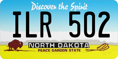 ND license plate ILR502