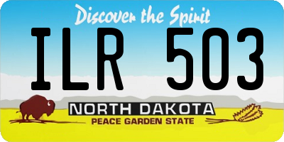 ND license plate ILR503