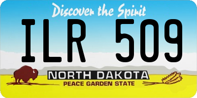 ND license plate ILR509