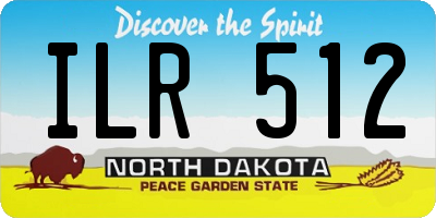 ND license plate ILR512