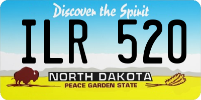 ND license plate ILR520