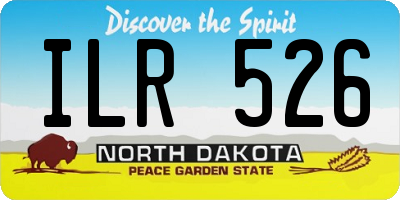ND license plate ILR526