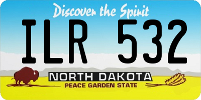 ND license plate ILR532