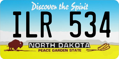ND license plate ILR534