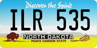 ND license plate ILR535