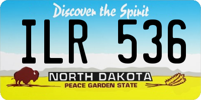 ND license plate ILR536