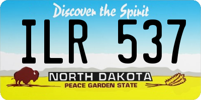 ND license plate ILR537