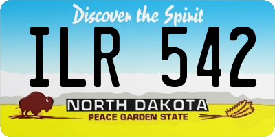 ND license plate ILR542