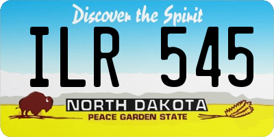 ND license plate ILR545