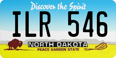ND license plate ILR546