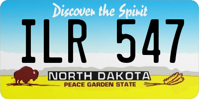 ND license plate ILR547