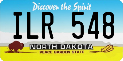 ND license plate ILR548