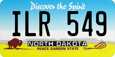 ND license plate ILR549